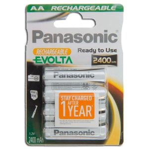 4 Stück AA-Akkus. 2400mAh Panasonic EVOLTA ready-to-use