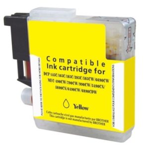 Druckerpatrone kompatibel zu Brother LC-980 / LC-1100. Yellow