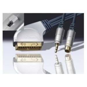 Scart-Kabel – 1x SVHS.1xKlinke 5m. Clicktronic