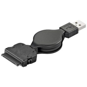 USB Datenkabel (ausziehbar) für iPod/iPhone/iPad in schwarz
