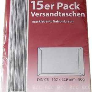 Versandtaschen. DIN C5. braun. 15 Stück