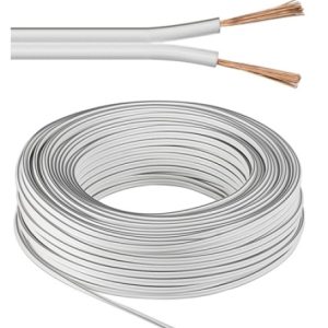 Lautsprecherkabel weiß. Q.2×0.75. 50m. CU