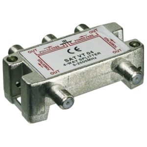 Sat-Verteiler 4-fach / 5-2450 MHz – digital-tauglich