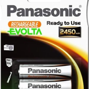2 Stück AA-Akkus. 2450mAh Panasonic EVOLTA ready-to-use