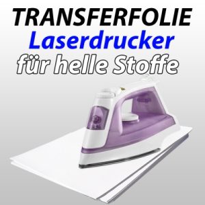 Laser-Transferfolie f. helle Textilien. 10 Blatt