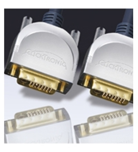 DVI-Kabel St-St 24+1. 10m. Clicktronic