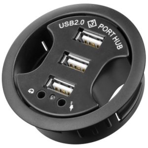 USB 2.0 Verteiler 3fach mit Audio-Buchsen