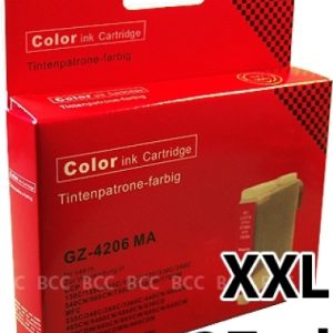 Druckerpatrone kompatibel zu Brother LC-970 / LC-1000. Magenta XXL-Version