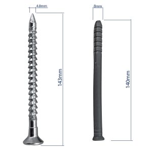 100er-Set Schlagdübel Nageldübel 8x140mm