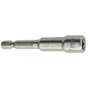 Steckschlüssel magnetisch 7mm Stecknuss mit Sechskant Bit-Aufnahme