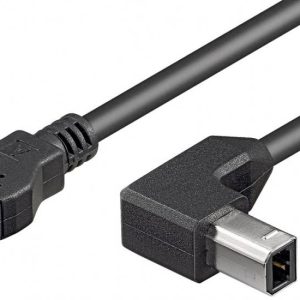 USB 2.0 Hi-Speed Kabel 90° 5m. Schwarz