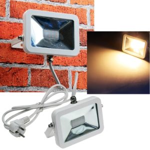 LED-Fluter. 230V. 10W. warmweiß / 3000K. Stecker