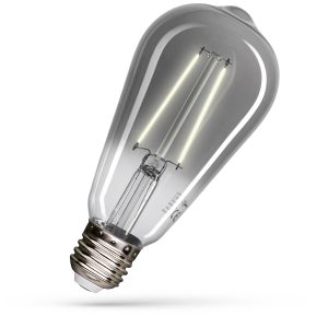LED Birne E27 2.5W Filament ST65. neutralweiß Rauchglas