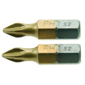 Phillips PH0 Kreuzschlitz Bits. 3 Stück Bit Schraubeinsätze Länge 25mm