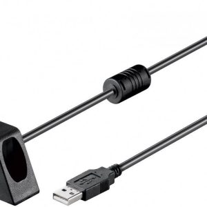 USB 2.0 Hi-Speed Verl. Kabel mit Halterung 5m