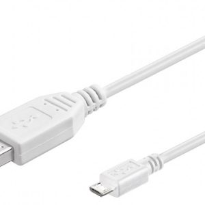 USB 2.0 Hi-Speed Kabel USB-A an USB Micro 0.3m. weiß