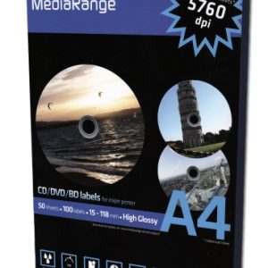 CD-Labels. glossy. 100 Stück-Packung. 15mm Innendurchmesser. Med