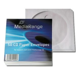 CD-Hüllen. 50 Stück. Papierfenstertasche. Klappe