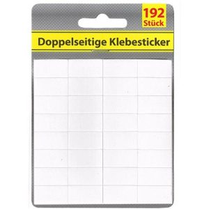 Klebepads. beidseitig. 2.5 x 1.25cm – 192 Stück