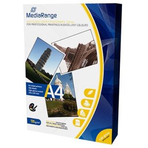 Foto-Papier MediaRange High Glossy. 135g/qm. DIN A4. 100 Blatt
