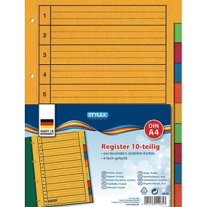 Ordnerregister. A4. farbig. 10 Register
