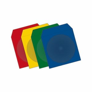 CD-Hüllen. 100 Stück. MediaRange. Papiertasche. farbig sortiert