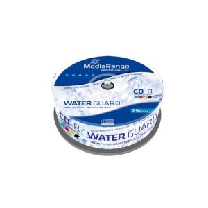 25 St. CD-R Rohlinge. MediaRange. 52x. printable. WaterGuard