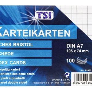 Karteikarten A7 kariert 100er Packung Karteikarten A7 kariert 100er Packung