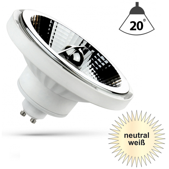 LED AR111 Spot-Strahler GU10 Sockel 10W neutralweiß. Weiß