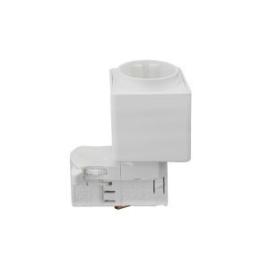 Adapter SPS2 SchuKo-Steckdose für Schienensystem. weiß