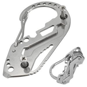 Schlüsselanhänger Edelstahl mit Multitool + Schraubendreher