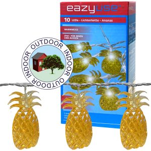 Lichterkette Ananas 10 LED 1.2m warmweiß Timer