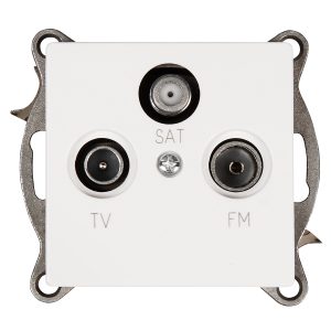Antennendose ‚CUP‘ TV/Radio/Sat. Unterputz. weiß