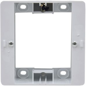 Aufputz-Rahmen weiß 80x80x45mm mit Montagebohrung