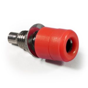 Bananenbuchse 4mm mit Gewinde. rot