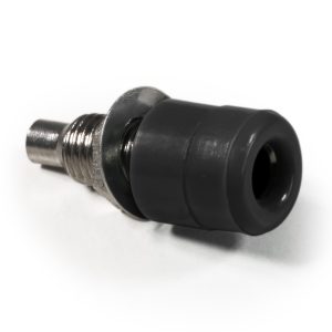 Bananenbuchse 4mm mit Gewinde. schwarz