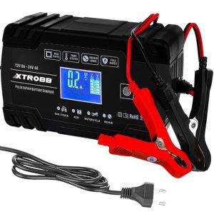 Batterieladegerät für KFZ Auto Motorrad und LKW-Bstterien 12V + 24V