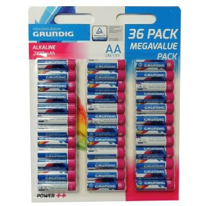 36 St. AA / Mignon Alkaline-Batterien. Grundig
