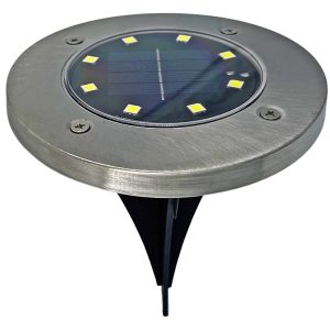 Runde Solar Bodenleuchte mit 8 LED
