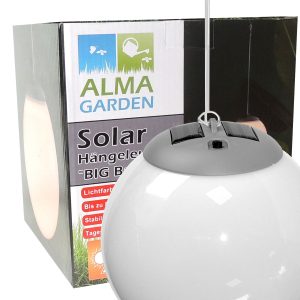 Solar Hängeleuchte BIG BALL Ø20cm weiß