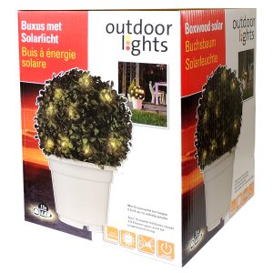 Solarleuchte „Buchsbaumkugel“