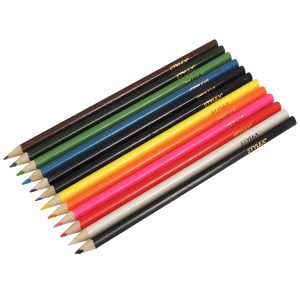 Buntstifte dreieckig. 12er Pack. bunt lackiert