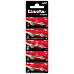 10 Knopfzellen AG5 / LR48 / LR754 / 393 / BP10 Alkali-Mangan