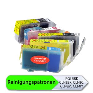Reinigungspatronen-Set: 5 Patronen kompatibel zu PGI-5. CLI-8