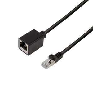 Patchkabelverlängerung Premium. Cat.6A S/FTP. schwarz 10m