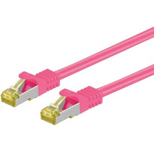 Patchkabel Cat.7 / RJ45 Cat.6a Stecker. 30m. magenta