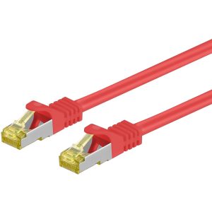 Patchkabel Cat.7 / RJ45 Cat.6a Stecker. 30m. rot