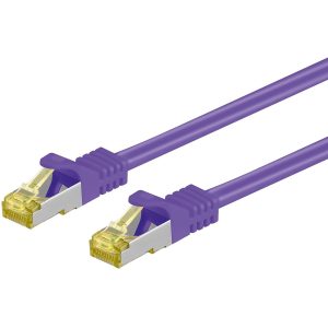 Patchkabel Cat.7 / RJ45 Cat.6a Stecker. 30m. violett