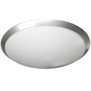 Deckenleuchte. 18W. warmweiß. weiß rund. silberfarbener Rand