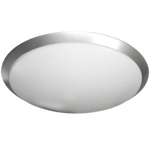 Deckenleuchte. 24W. warmweiß. weiß rund. silberfarbener Rand